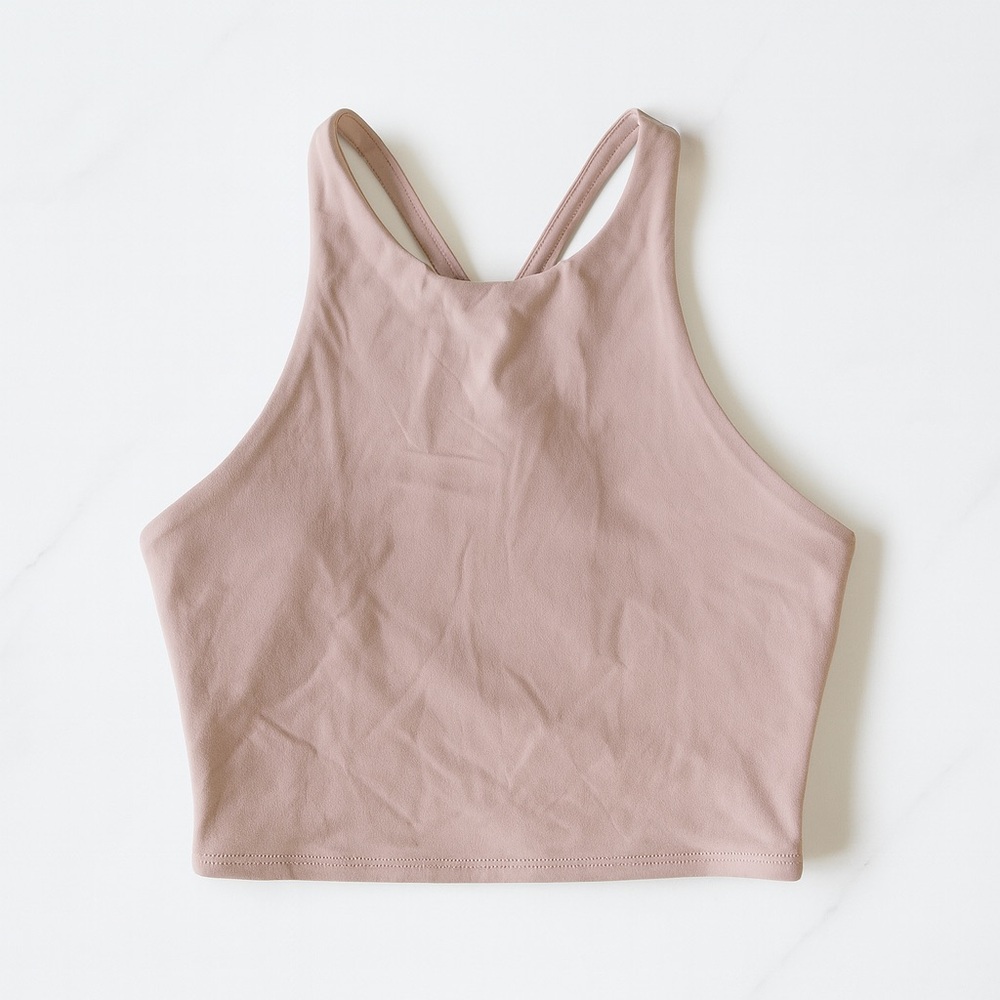 Athleta Mauve Strappy Back Crop Top – Size Small